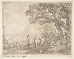 The Country Dance, Claude Lorrain (Claude Gellée)  French, Etching; second state (?) of four (Mannocci)