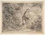 The angel awakening Joseph to the presence of the Virgin and Child, Giovanni Benedetto Castiglione (Il Grechetto)  Italian, Etching