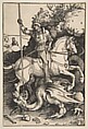 Saint George and the Dragon, Albrecht Dürer  German, Woodcut