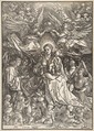 The Virgin Surrounded by Many Angels, Albrecht Dürer  German, Woodcut