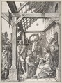 The Adoration of the Magi, Albrecht Dürer (German, Nuremberg 1471–1528 Nuremberg), Woodcut