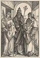 Saint Stephen, Saint Sixtus and Saint Lawrence, Albrecht Dürer  German, Woodcut