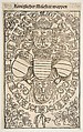 Recto: Coat of Arms of Maximilian I as King of the Romans; verso: Coat of Arms of Florian Waldauf von Waldenstein, from The Revelations of Saint Bridget, Dürer-School (German, first half 16th century), Woodcut; a double-sided sheet, the recto in the first state of two, from the German edition of 1502