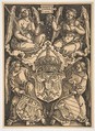 The Arms of the Holy Roman Empire and of the City of Nuremberg, Albrecht Dürer German, Woodcut