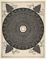 Embroidery Pattern with Round Medallion in its Center, Albrecht Dürer German, Woodcut