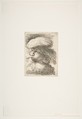 Young man with a trumpet facing left, from 