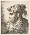 Man wearing a turban facing left, from 
