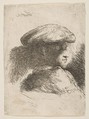 Man in profile facing right, wearing a fur hat, from "Small Heads in Oriental Headdress", Giovanni Benedetto Castiglione (Il Grechetto)  Italian, Etching