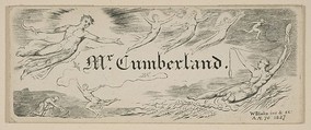 George Cumberland's Message Card, William Blake  British, Engraving
