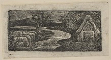 Sabrina's Silvery Flood, from Thornton's "Pastorals of Virgil", William Blake  British, Wood engraving; second state