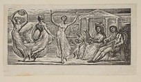 Menalcus Watching Women Dance, from Thornton's "Pastorals of Virgil", William Blake  British, Wood engraving