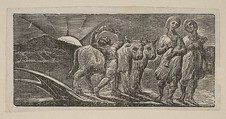 Boy Returning Joyfully, with Plough and Oxen, from Thornton's "Pastorals of Virgil", William Blake  British, Wood engraving