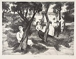 The Outing, Ben Hoffman Abramowitz  American, Lithograph