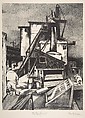 Waterfront, Ben Hoffman Abramowitz  American, Lithograph