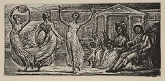 Menalcus Watching Women Dance, from Thornton's "Pastorals of Virgil", William Blake  British, Wood engraving