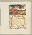 Songs of Innocence and of Experience: Shewing the Two Contrary States of the Human Soul, William Blake (British, London 1757–1827 London), Relief etching printed in orange-brown ink and hand-colored with watercolor, ink and shell gold