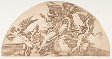 God Seated on the World, Antonio Fantuzzi (Italian, active France, 1537–45), Etching