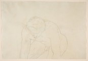 Study of a Male Nude Shouldering a Wooden Block, Christen Købke (Danish, Copenhagen 1810–1848 Copenhagen), Graphite