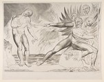 The Circle of Corrupt Officials: The Devils Tormenting Ciampolo, William Blake (British, London 1757–1827 London), Engraving