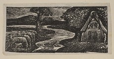 Sabrina's Silvery Flood, from Thornton's "Pastorals of Virgil", William Blake  British, Wood engraving; second state