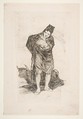 The cloaked man, After Goya (Francisco de Goya y Lucientes) (Spanish, Fuendetodos 1746–1828 Bordeaux), Etching, drypoint