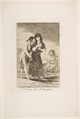 Even thus he cannot make her out (Ni asi la distingue), plate 7 from "Los Caprichos", Goya (Francisco de Goya y Lucientes)  Spanish, Etching, aquatint, drypoint