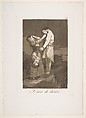 Plate 12 from "Los Caprichos": Out hunting for teeth (A caza de dientes), Goya (Francisco de Goya y Lucientes)  Spanish, Etching, burnished aquatint, burin