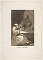 Plate 13 from "Los Caprichos": They are hot (Estan calientes), Goya (Francisco de Goya y Lucientes)  Spanish, Etching, burnished aquatint