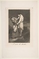 Out hunting for teeth (A caza des dientes), plate 12 from "Los Caprichos", Goya (Francisco de Goya y Lucientes)  Spanish, Etching, burnished aquatint, burin
