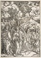 Angels Restraining the Four Winds, Albrecht Dürer  German, Woodcut
