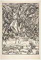 Saint Michael Fighting the Dragon, from "The Apocalypse", Albrecht Dürer  German, Woodcut