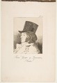 Plate 1 from "Los Caprichos": Self-portrait, Goya (Francisco de Goya y Lucientes) Spanish, Etching, aquatint, drypoint and burin