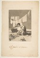 Plate 25 from 'Los Caprichos': If he broke the pot (Si quebró el cantaro.), Goya (Francisco de Goya y Lucientes) (Spanish, Fuendetodos 1746–1828 Bordeaux), Etching, aquatint, before drypoint