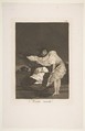 A bad night (Mala noche), plate 36 from "Los Caprichos", Goya (Francisco de Goya y Lucientes)  Spanish, Etching, burnished aquatint