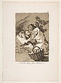 Plate 45 from "Los Caprichos": There is Plenty to Suck (Mucho hay que chupar), Goya (Francisco de Goya y Lucientes) Spanish, Etching, burnished aquatint