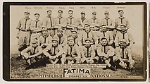 Pittsburgh Pirates, National League, from the "Baseball Team" series (T200), issued by Liggett & Myers Tobacco Company to promote Fatima Turkish Blend Cigarettes, Photographic copyright, The Pictorial News Co., Photograph