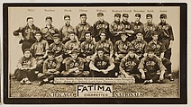 Chicago Cubs, National League, from the "Baseball Team" series (T200), issued by Liggett & Myers Tobacco Company to promote Fatima Turkish Blend Cigarettes, Photographic copyright, The Pictorial News Co., Photograph