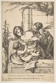 Holy Family with Palm, Laurent de La Hyre French, Etching; second state of two (Robert-Dumesnil)