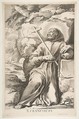 St. Francis, Gilles Rousselet  French, Engraving; second state of two (Nagler)