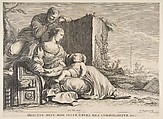 Holy Family, Claude Cherpignon French, Engraving