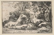 Narcissus, Laurent de La Hyre French, Etching