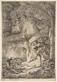 Finding the bodies of Saints Peter and Paul, Giovanni Benedetto Castiglione (Il Grechetto) Italian, Etching