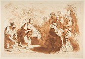 The Adoration of  the Shepherds, Francesco Bartolozzi  Italian, Etching and aquatint, printed in brown ink; only state