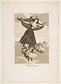Plate 61 from "Los Caprichos": They have flown (Volaverunt), Goya (Francisco de Goya y Lucientes)  Spanish, Etching, aquatint, drypoint