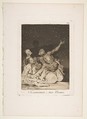 Plate 71 from "Los Caprichos": When day breaks we will be off (Si amanece; nos Vamos), Goya (Francisco de Goya y Lucientes)  Spanish, Etching, burnished aquatint, burin