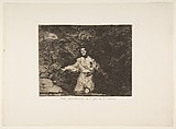 Plate1 from "The Disasters of War" (Los Desastres de la Guerra): 'Sad foreboding of what is going to happen' (Tristes presentimientos de lo que ha de acontecer), Goya (Francisco de Goya y Lucientes) Spanish, Etching, burin, drypoint, burnisher