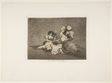 Plate 4 from "The Disasters of War" (Los Desastres de la Guerra): 'The women give courage' (Las mugeres dan valor), Goya (Francisco de Goya y Lucientes)  Spanish, Etching, aquatint, lavis, drypoint and burnisher