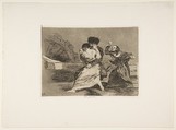 Plate 9 from "The Disasters of War" (Los Desastres de la Guerra): 'They don't like to' (No quieren), Goya (Francisco de Goya y Lucientes)  Spanish, Etching, aquatint, drypoint, burin