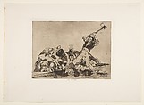 Plate 3 from "The Disasters of War" (Los Desastres de la Guerra): 'The same' (Lo mismo), Goya (Francisco de Goya y Lucientes)  Spanish, Etching, lavis, drypoint, burin, burnisher
