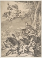 Conversion of St. Paul, Laurent de La Hyre French, Engraving